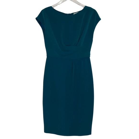 Libby London 12 Washington Dress Teal Blue Office Wardrobe Sheath - Picture 1 of 9